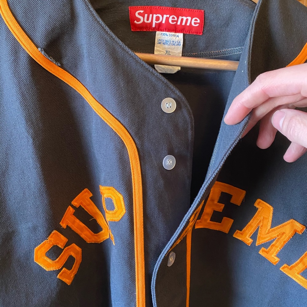 SUPREME's first baseball jersey vintage RARE - Picture 9 of 11
